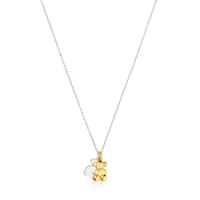 Two-tone Necklace with double bear Bold Bear