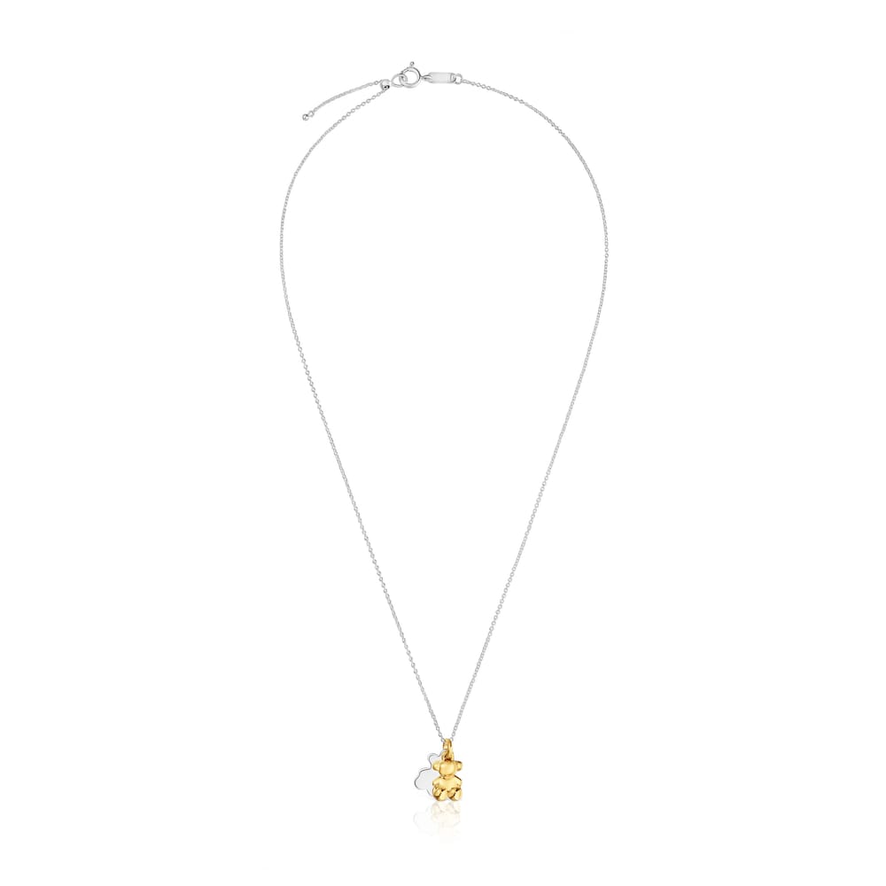 Two-tone Necklace with double bear Bold Bear image number 1