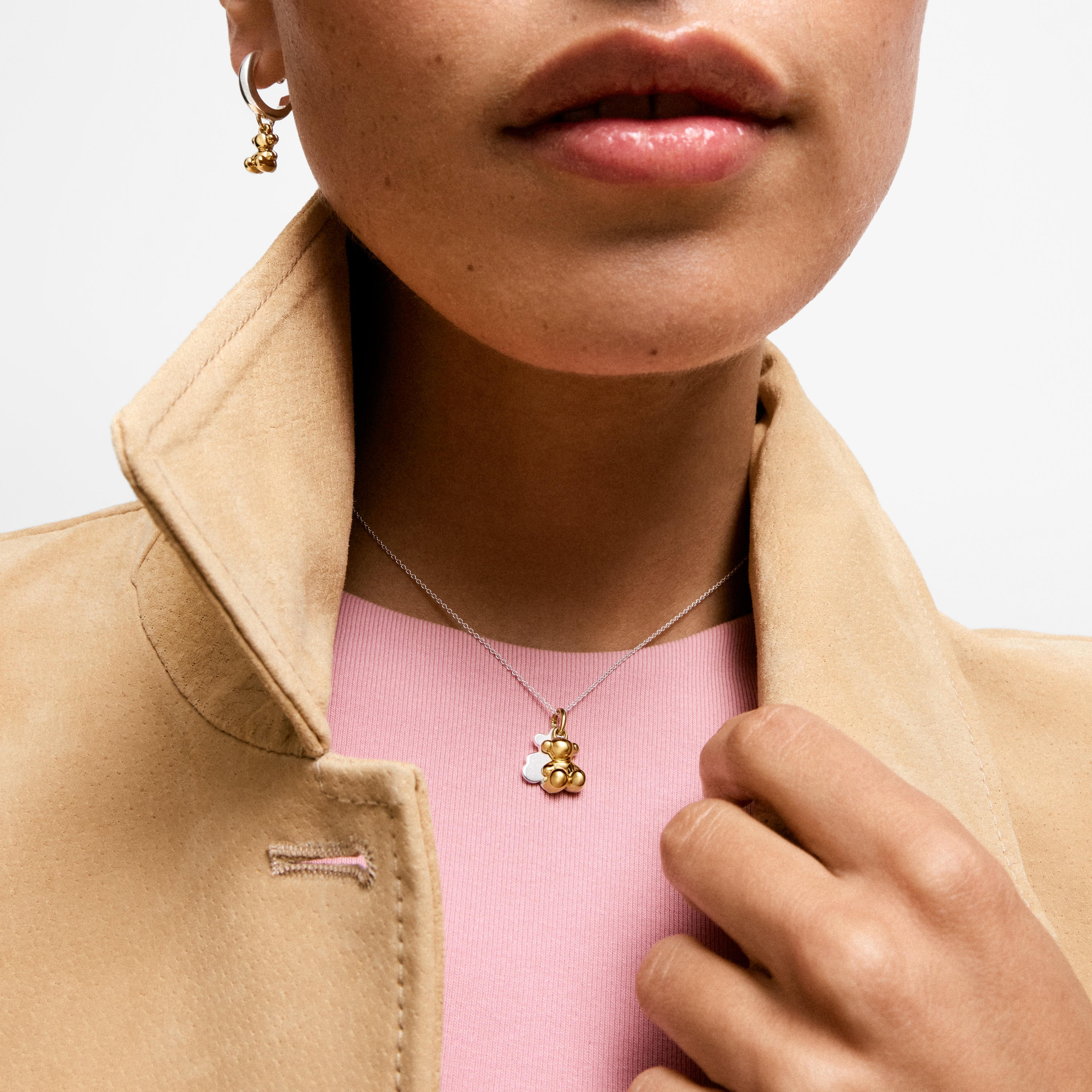 Two-tone Necklace with double bear Bold Bear | TOUS
