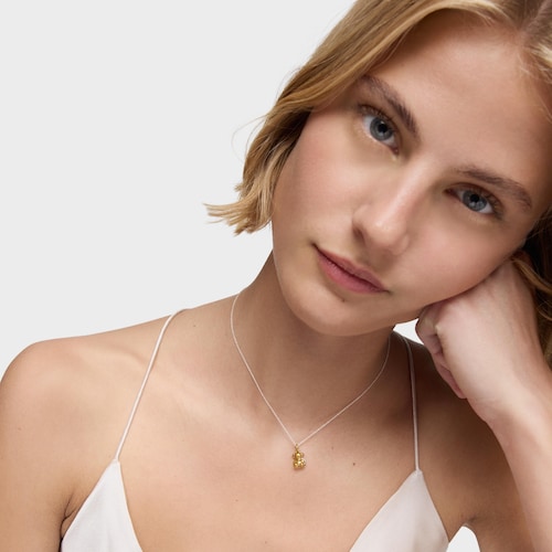 Two-tone Necklace with double bear Bold Bear
