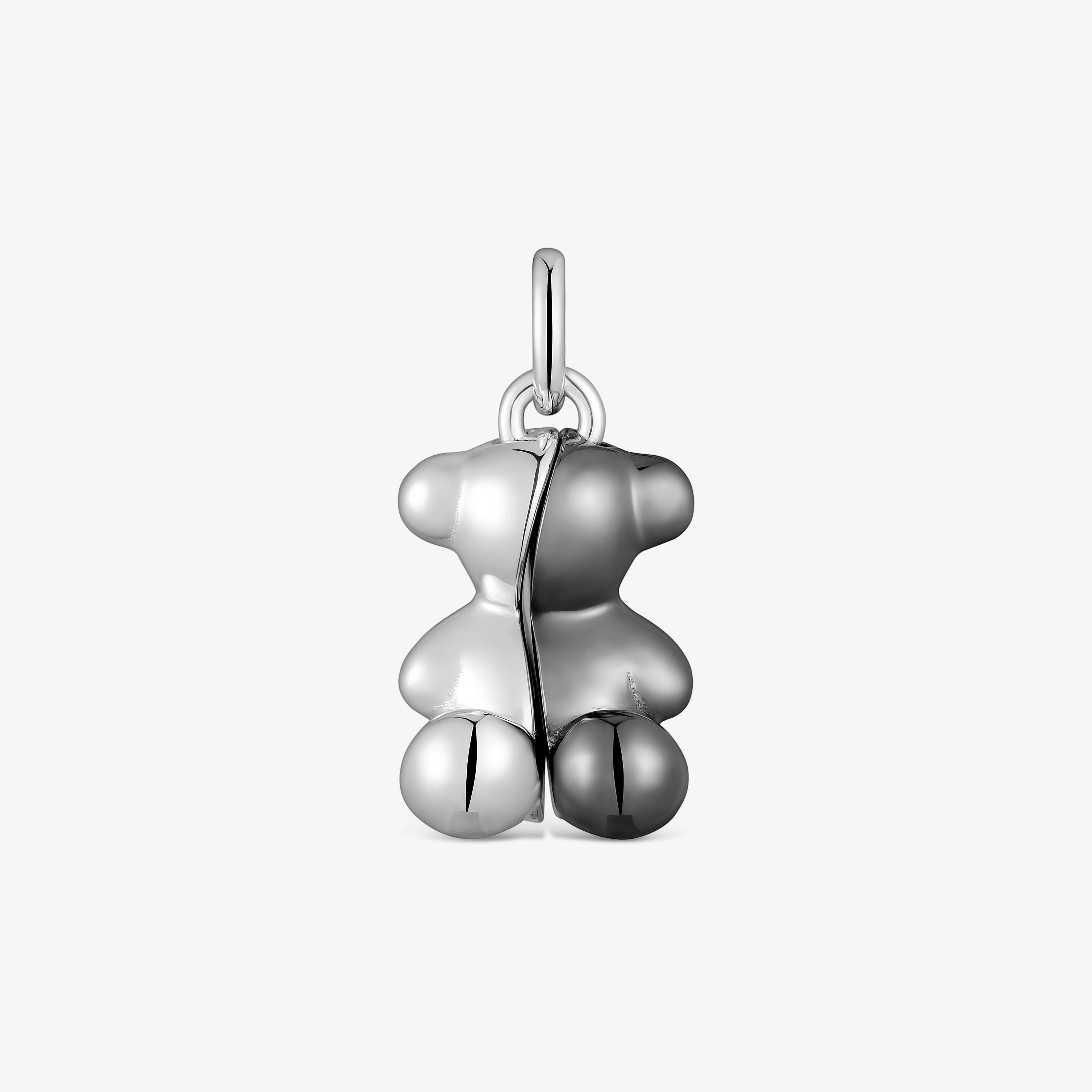 Silver and dark silver Pendant My Other Half | TOUS