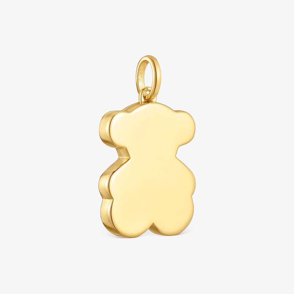 B&auml;ren-Anh&auml;nger Sweet Dolls LGG aus 18&nbsp;kt vergoldetem Silber mit synthetischen Saphiren