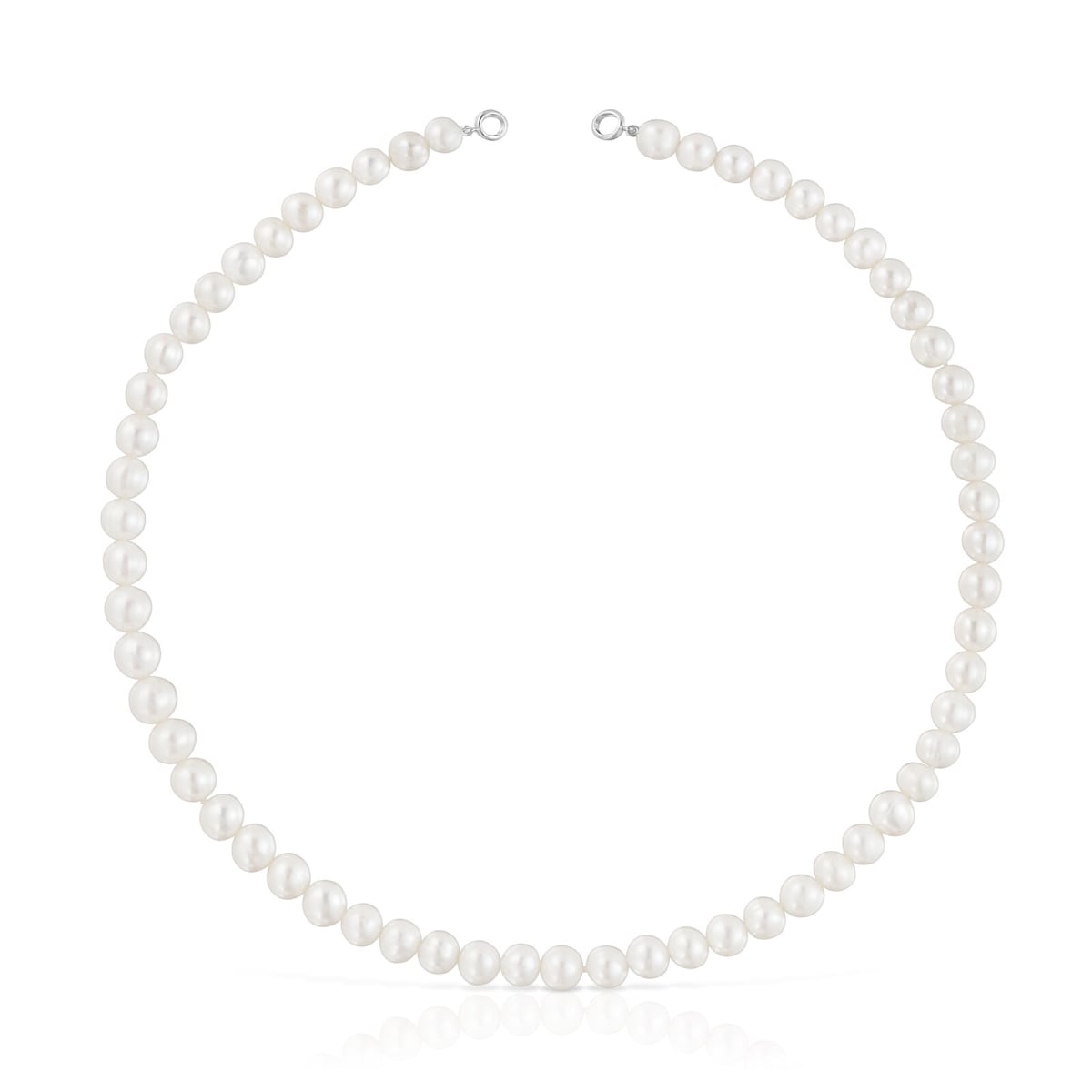 Tous - Collar De Plata Y Perlas De 8 Mm Hold - Blanco