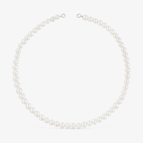 Colar em prata e p&eacute;rolas de 8&nbsp;mm Hold