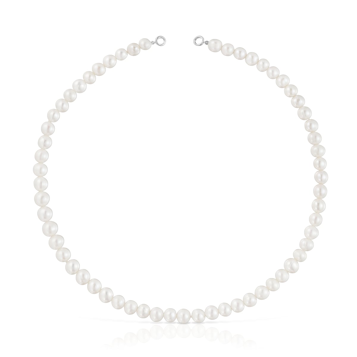 Tous - Collar De Plata Y Perlas De 8 Mm Hold - Blanco