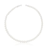 Silver and 8 mm pearl Necklace Hold