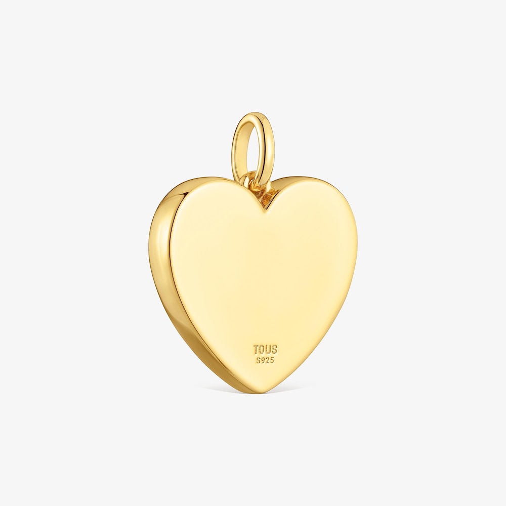 Pr&iacute;vesok srdca s&nbsp;18&nbsp;kt pozl&aacute;ten&iacute;m na striebre a&nbsp;syntetick&yacute;mi zaf&iacute;rmi Sweet Dolls LGG