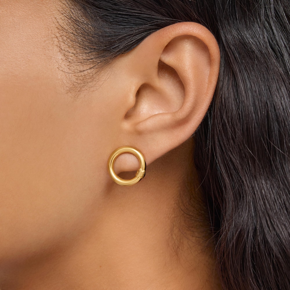 Dlouh&eacute; N&aacute;u&scaron;nice ze stř&iacute;bra pozlacen&eacute;ho 18kar&aacute;tov&yacute;m zlatem s&nbsp;ametystem Hold