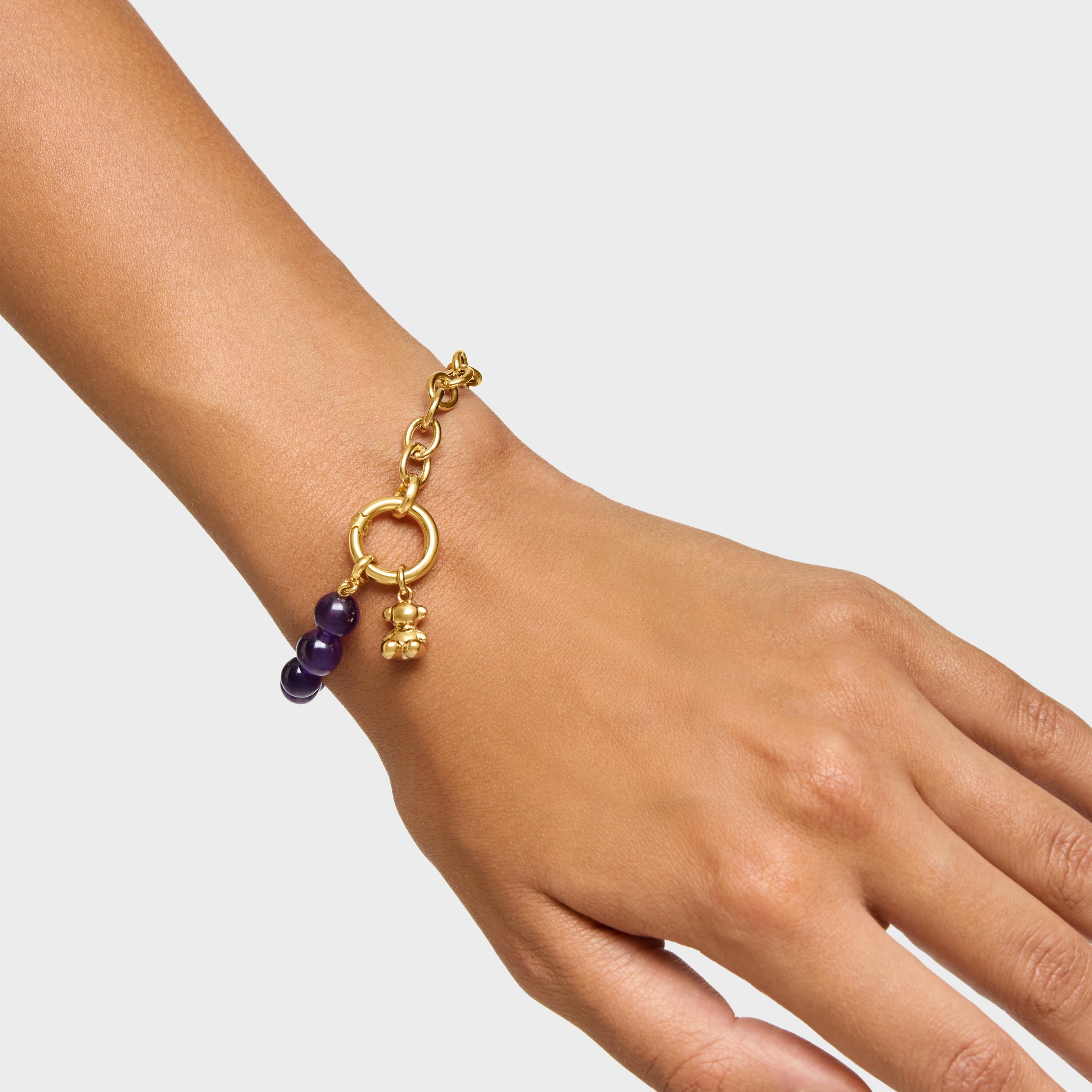 Bracelet with 18K gold vermeil and amethyst Hold