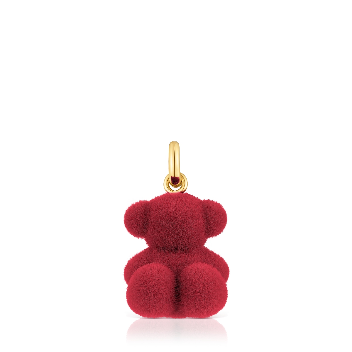 Tous - Colgante Oso Velvet En Color Burdeos Con Baño De Oro 18 Kt Sobre Plata Bold Bear - Rojo