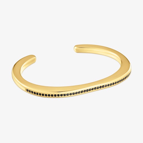 Pulseira escrava com banho de ouro de 18&nbsp;K sobre prata e espin&eacute;lios Line