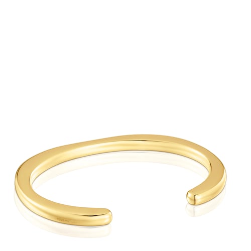 Pulsera esclava con baño de oro 18 kt sobre plata y espinelas Line