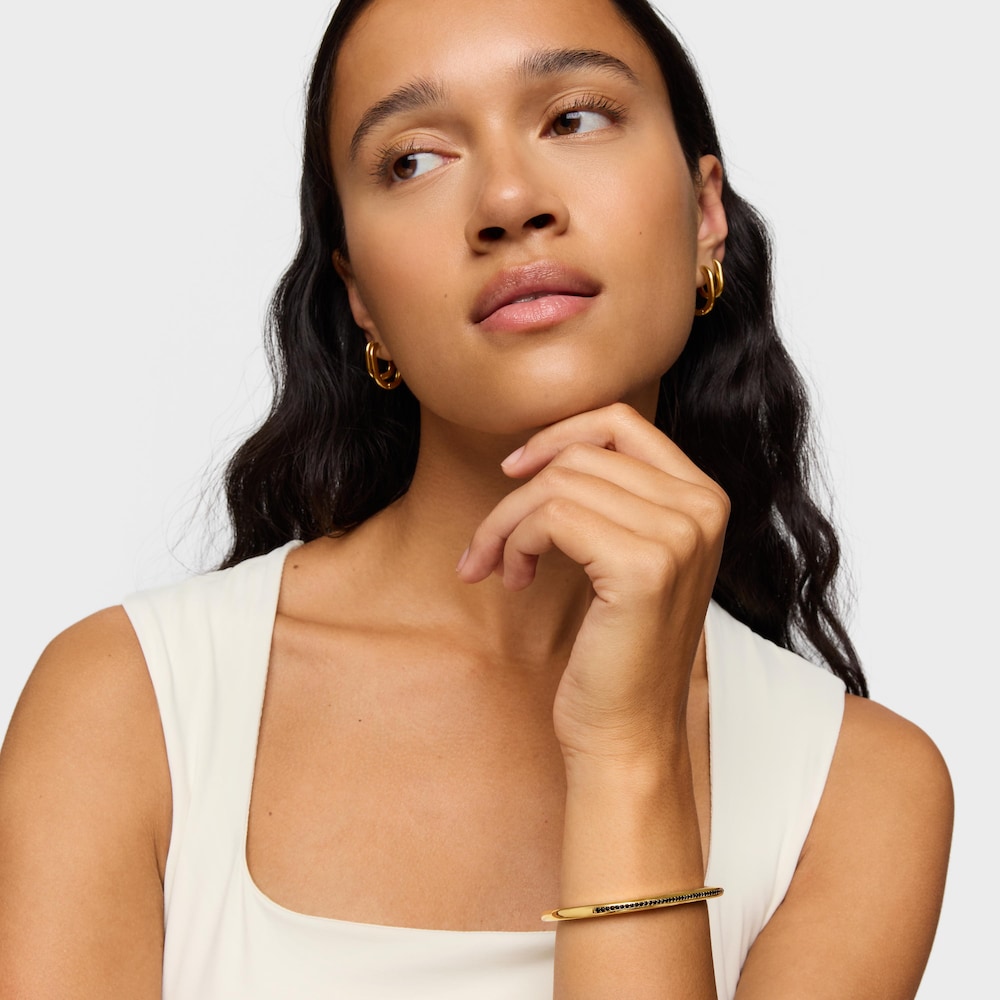 Bangle with 18K gold vermeil and spinels Line