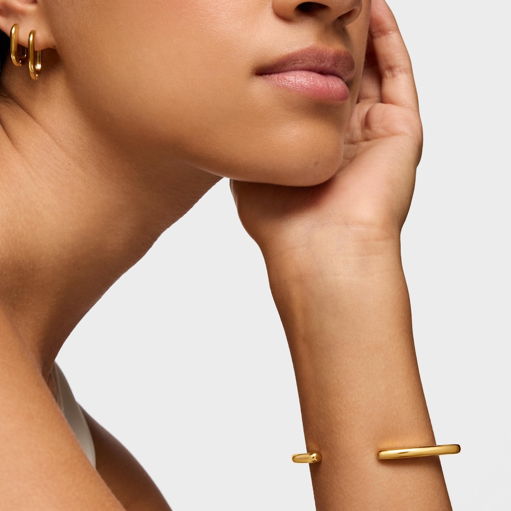 Bangle with 18K gold vermeil and spinels Line