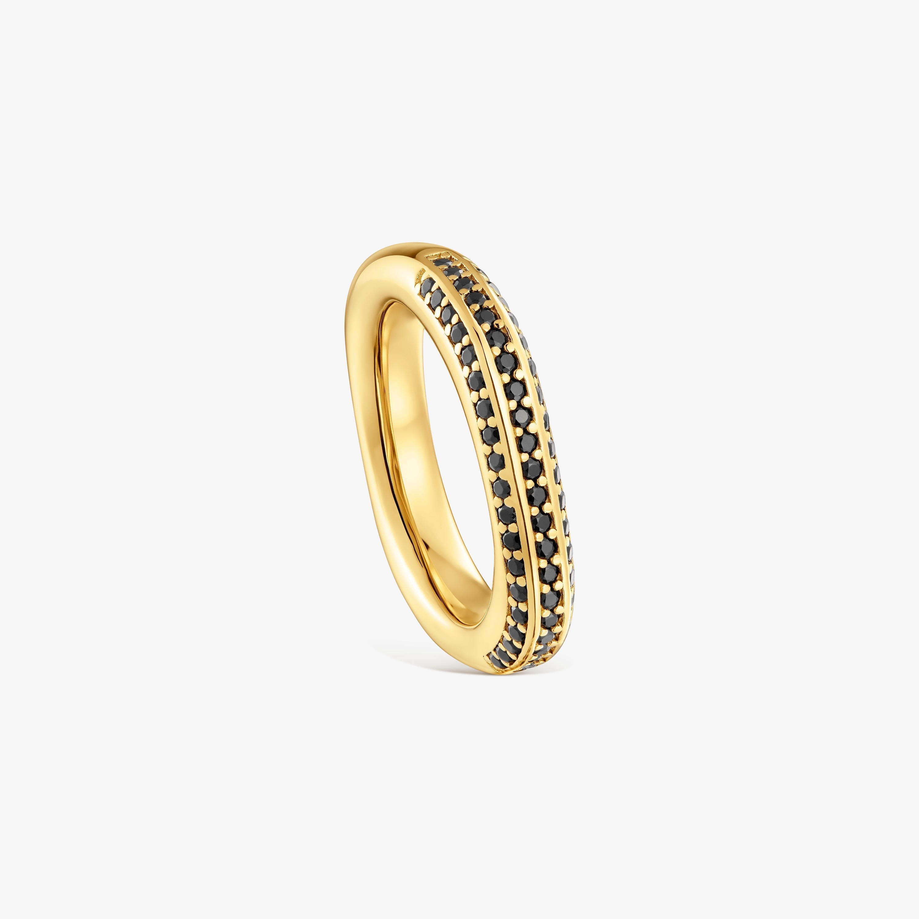 Ring with 18K gold vermeil and spinels Line