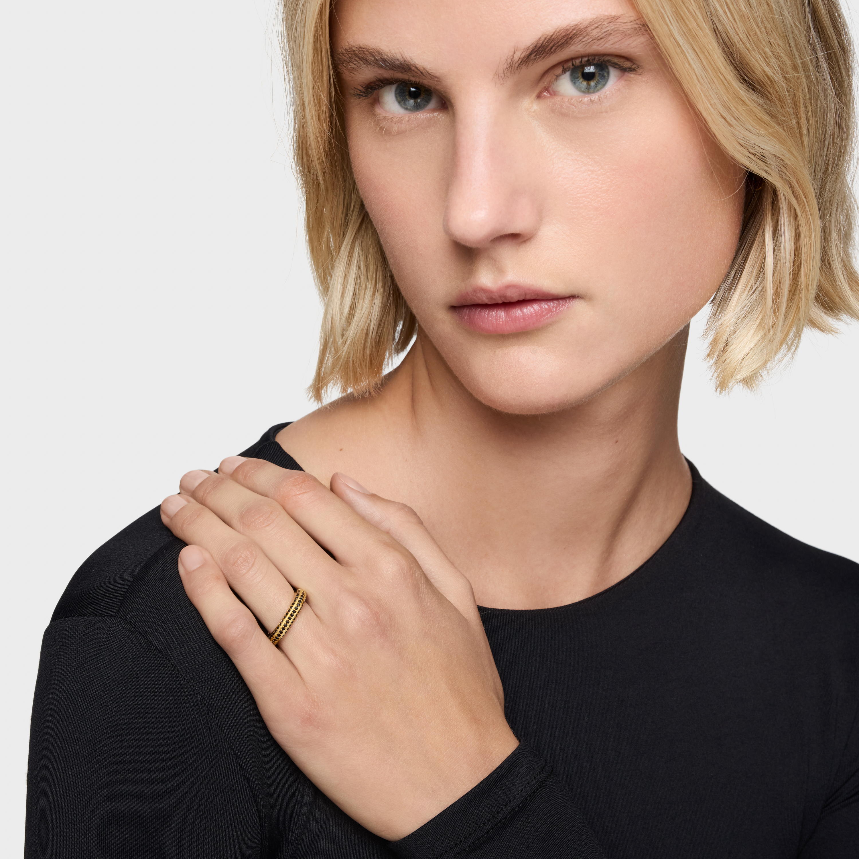 Ring with 18K gold vermeil and spinels Line