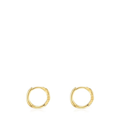 14kt gold Hoop earrings with diamonds TOUS MANIFESTO