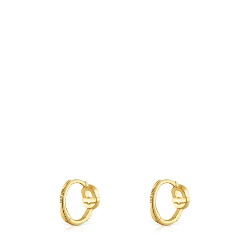 14kt gold Hoop earrings with diamonds TOUS MANIFESTO