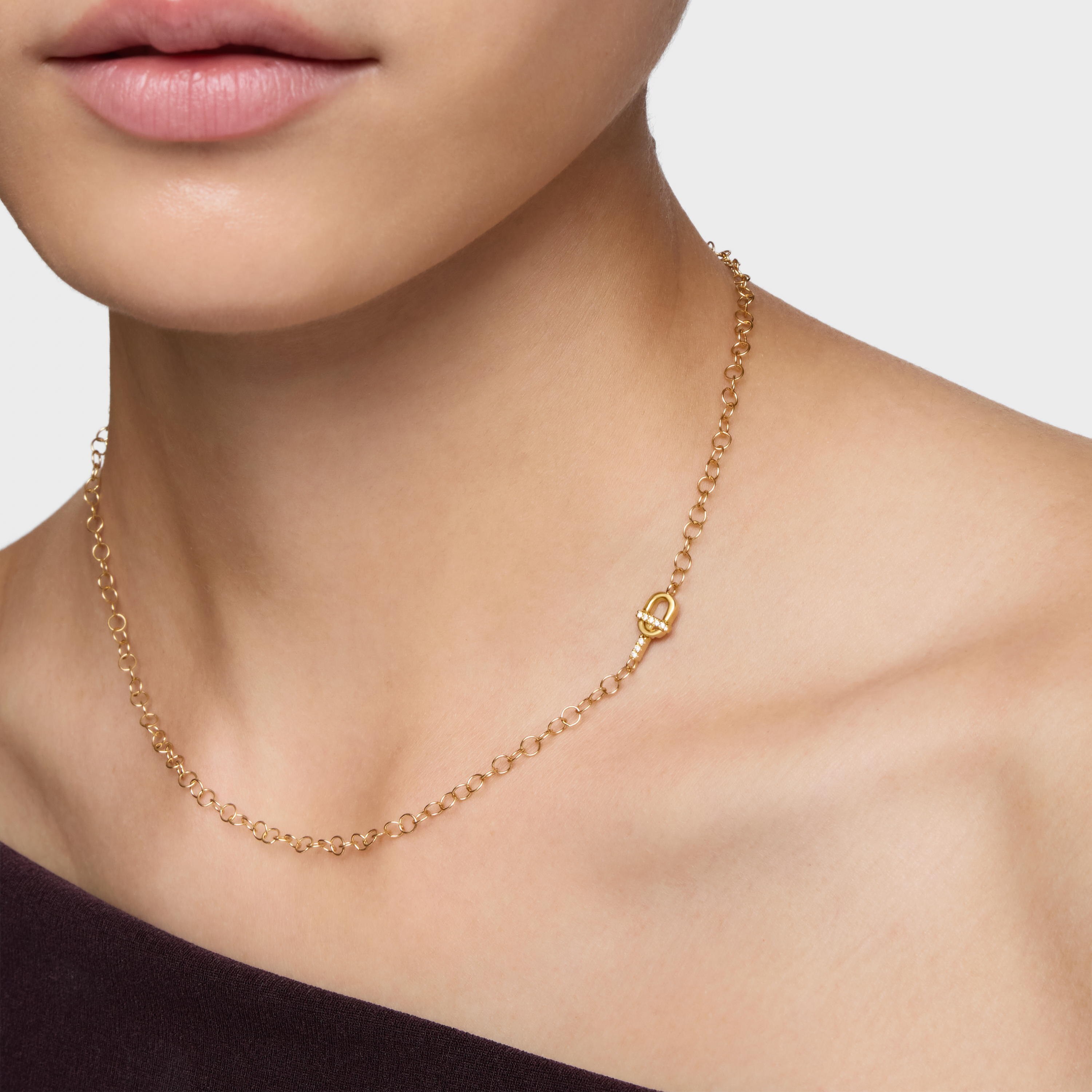 14K solid gold Necklace with diamonds TOUS MANIFESTO