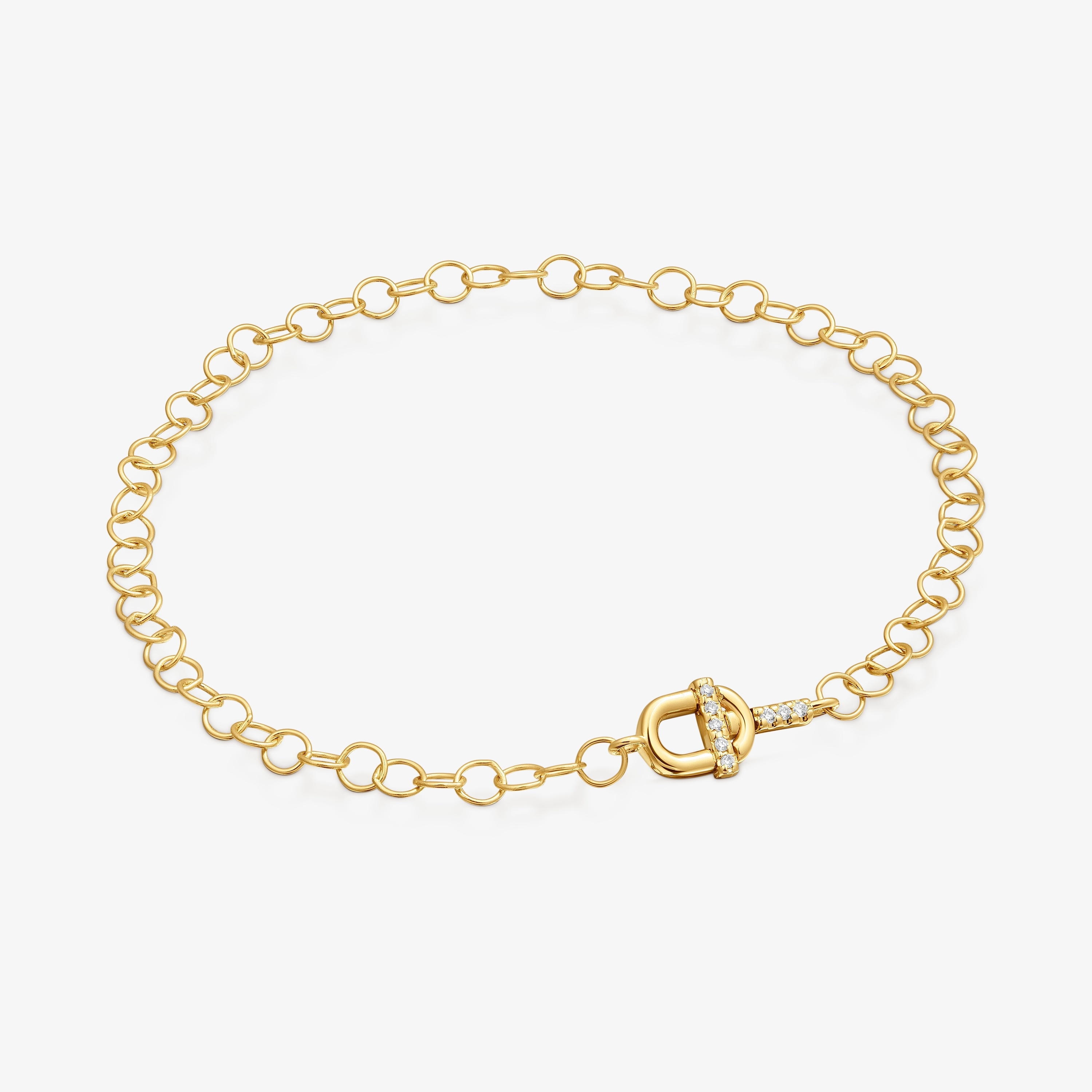 14K solid gold Bracelet with diamonds TOUS MANIFESTO