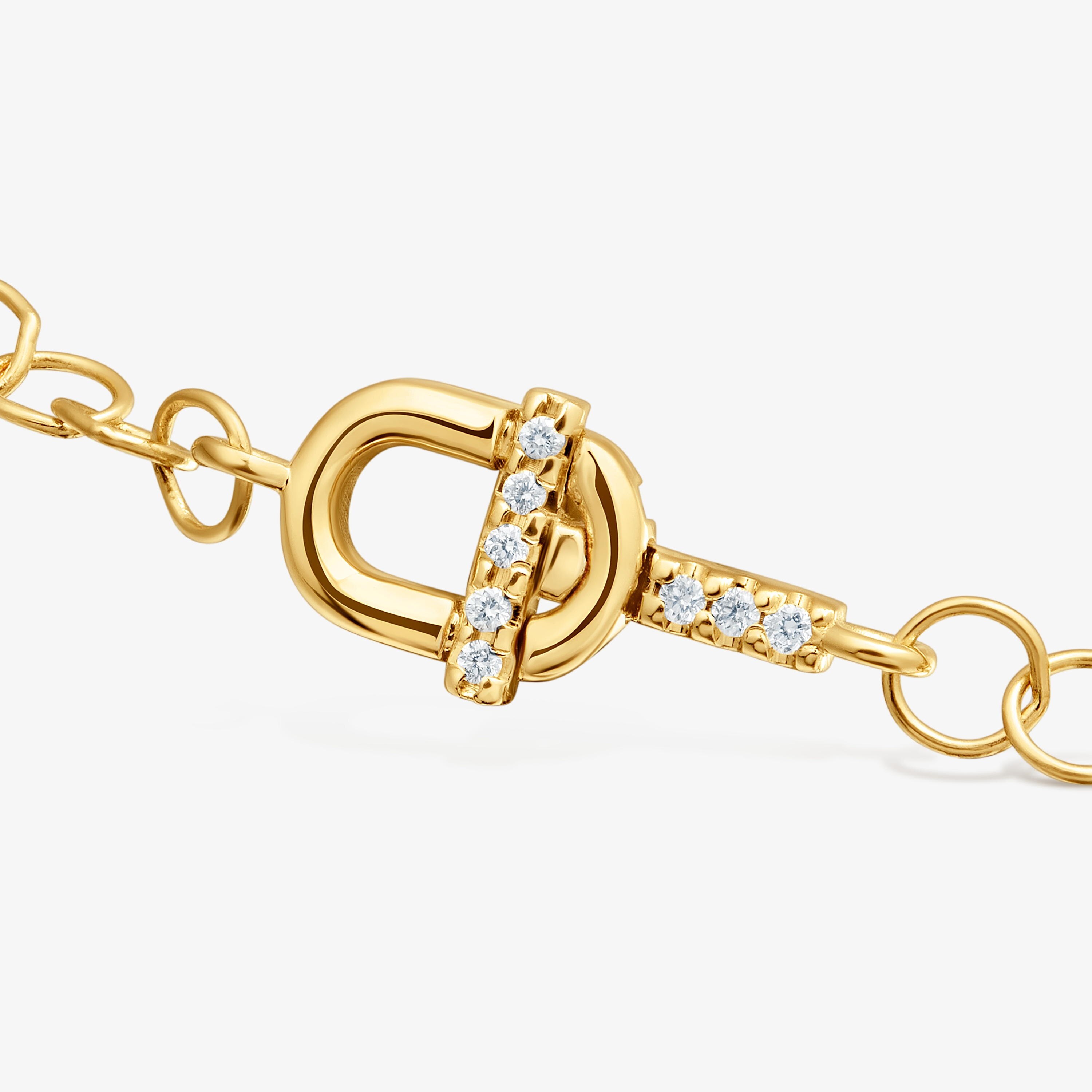 14K solid gold Bracelet with diamonds TOUS MANIFESTO