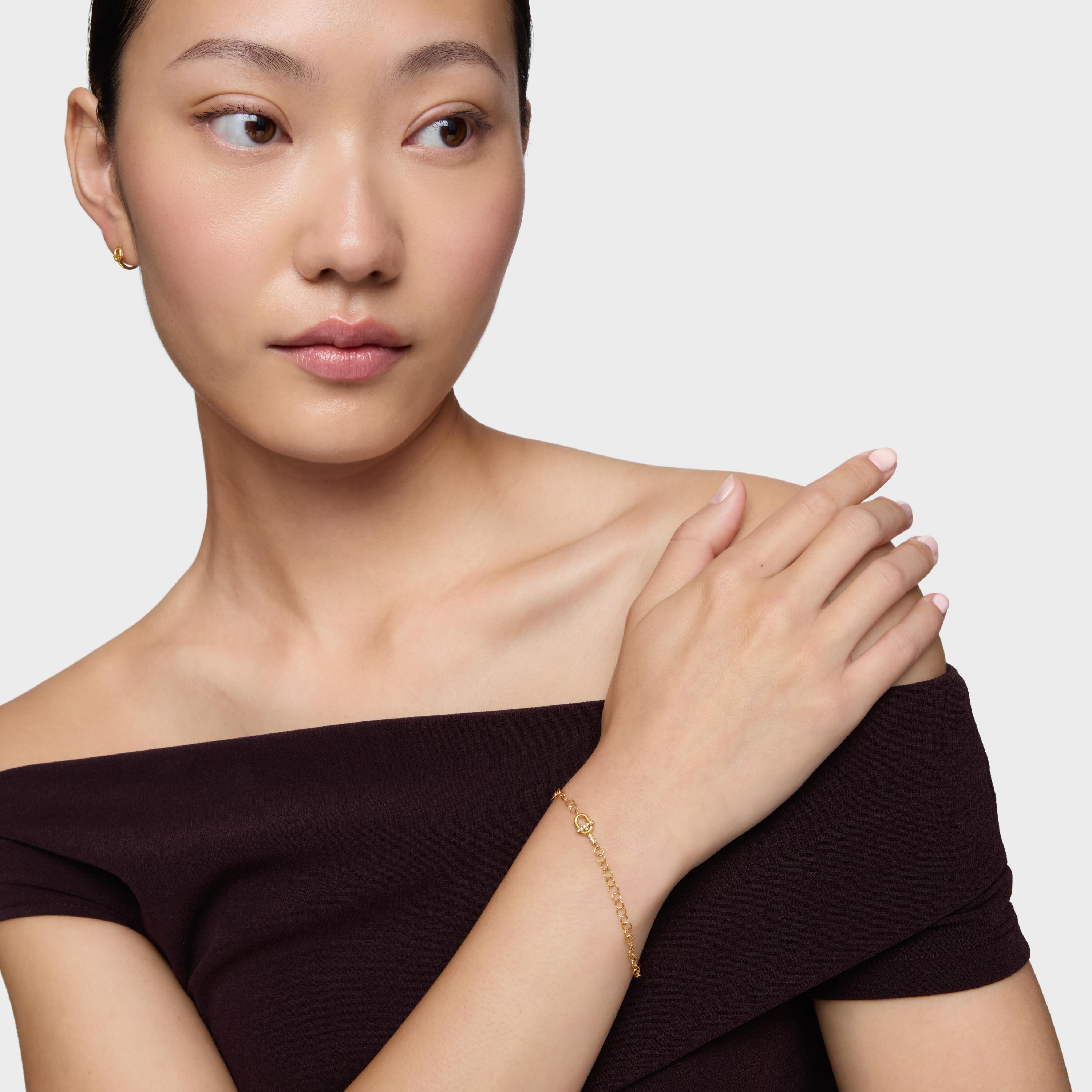 14K solid gold Bracelet with diamonds TOUS MANIFESTO