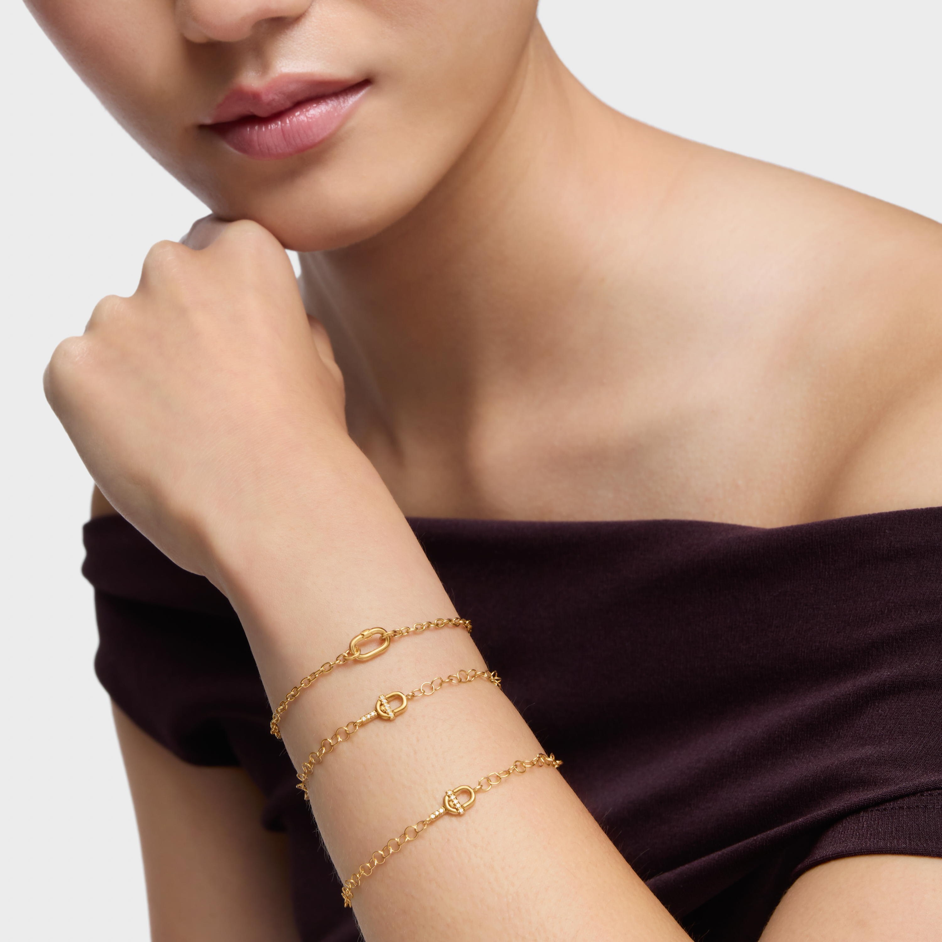 14K solid gold Bracelet with diamonds TOUS MANIFESTO