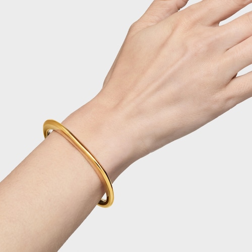 Pulsera esclava con baño de oro 18 kt sobre plata Line