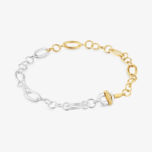 Pulsera bicolor cadena peque&ntilde;a TOUS MANIFESTO