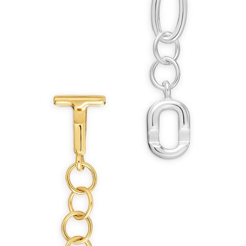 Pulsera bicolor cadena pequeña TOUS MANIFESTO