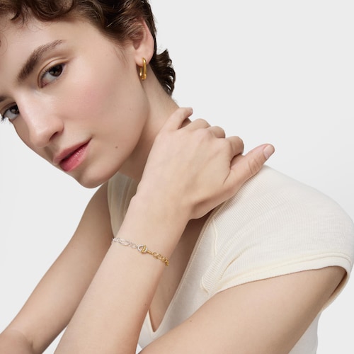 Pulsera bicolor cadena pequeña TOUS MANIFESTO