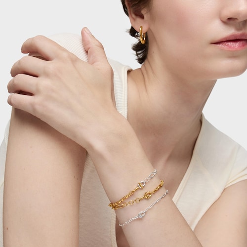 Pulsera bicolor cadena pequeña TOUS MANIFESTO