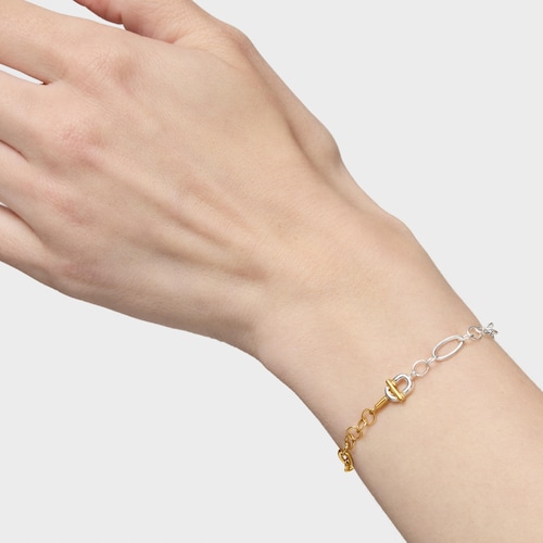 Pulsera bicolor cadena pequeña TOUS MANIFESTO