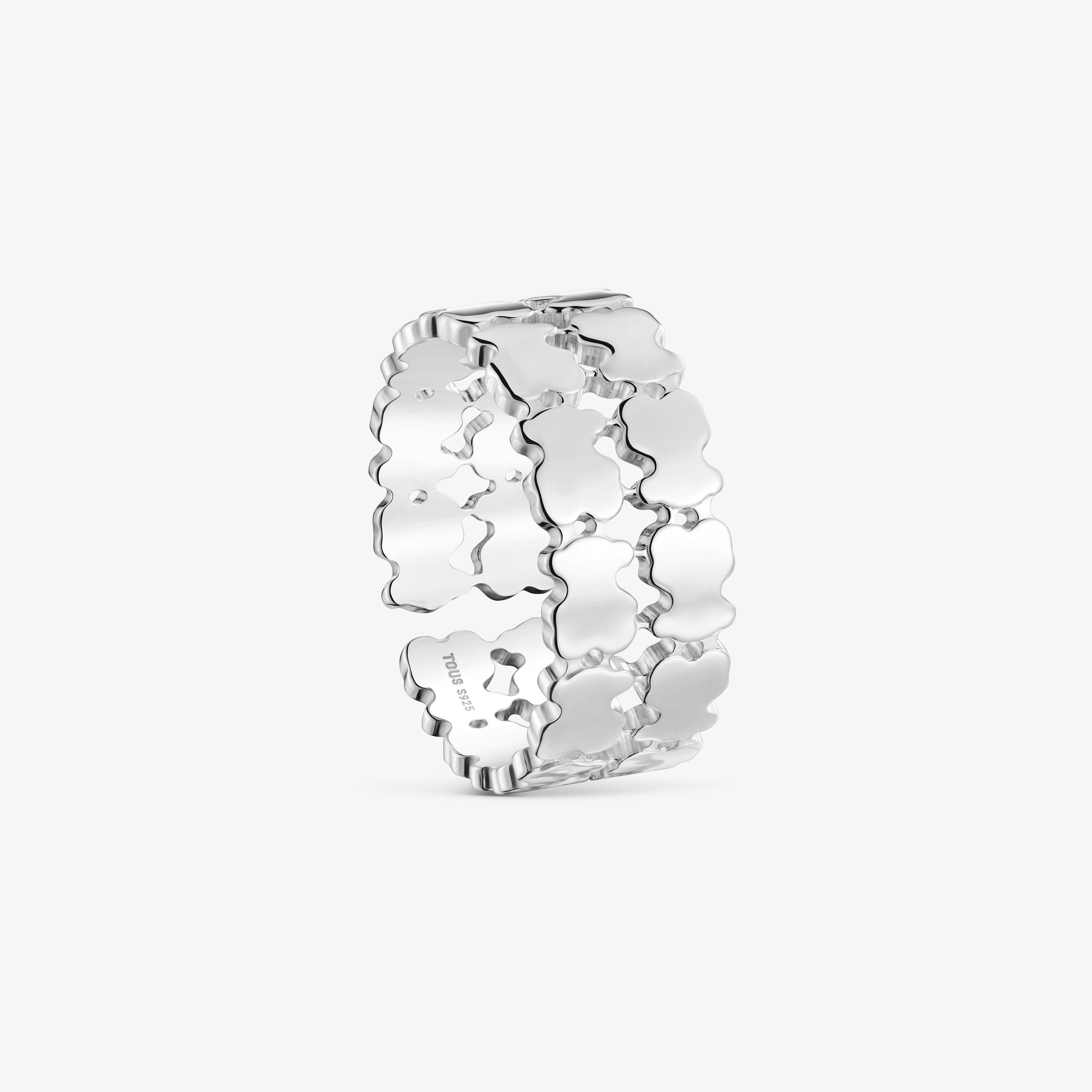 Silver double open Ring TOUS Sweet 40s