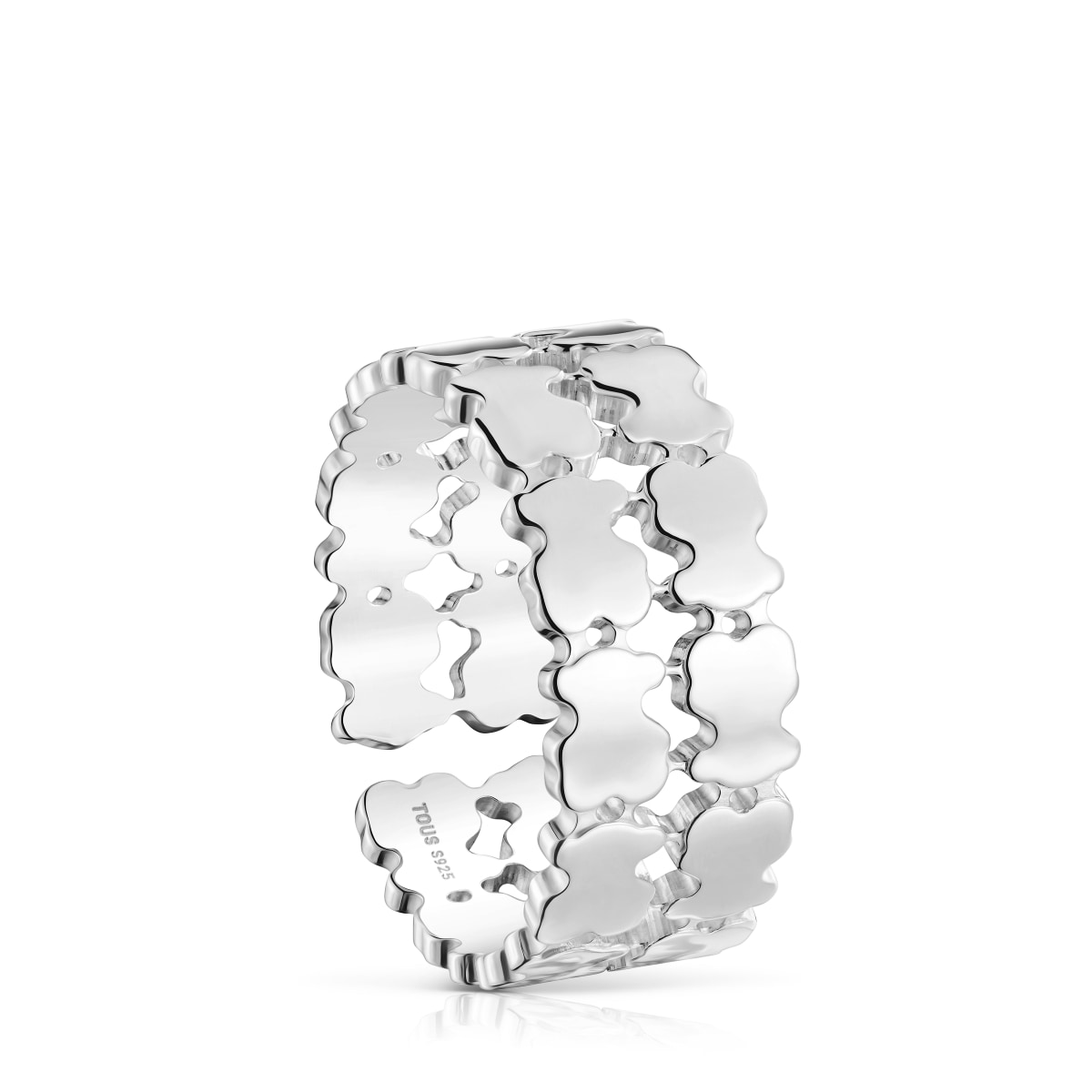 Tous - Anillo Abierto Doble De Plata Tous Sweet 40S Talla 14