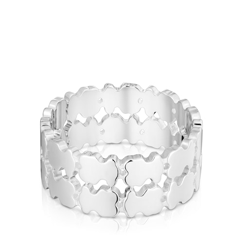 Silver double open Ring TOUS Sweet 40s