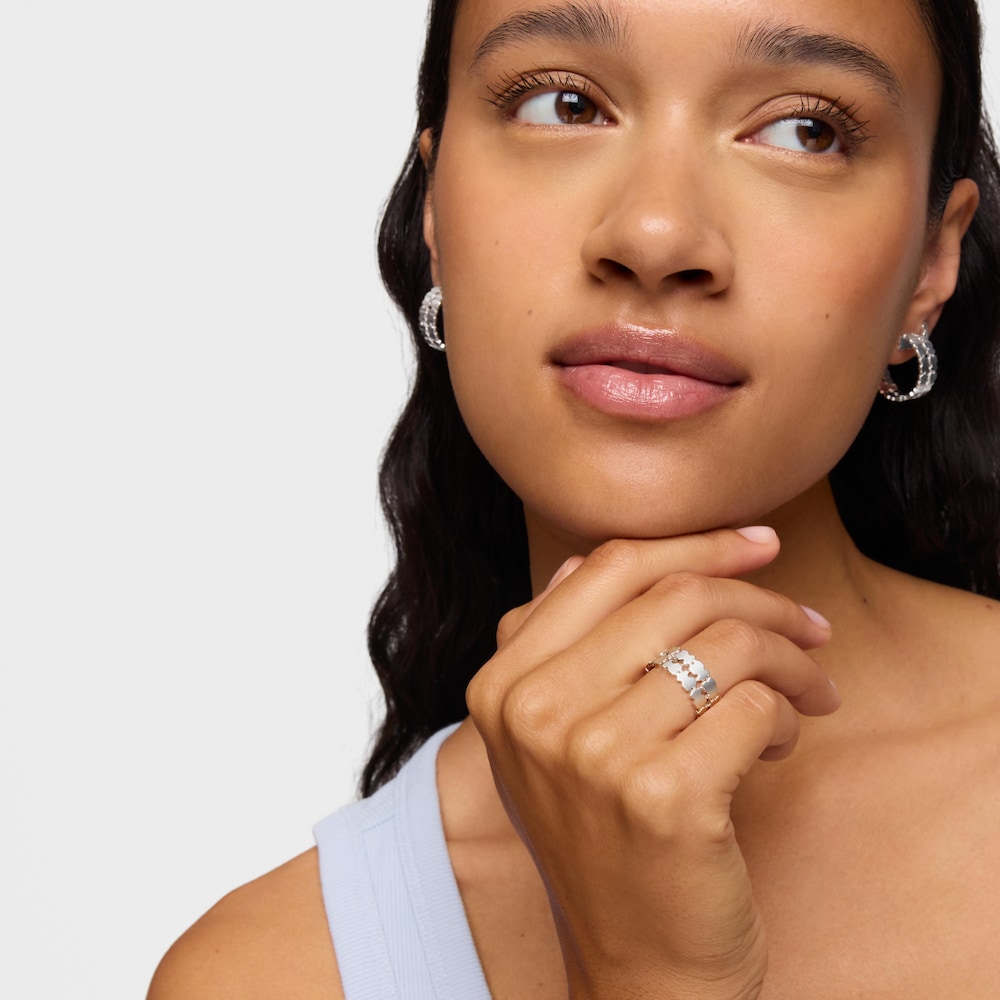 Anel aberto duplo em prata TOUS Sweet 40s