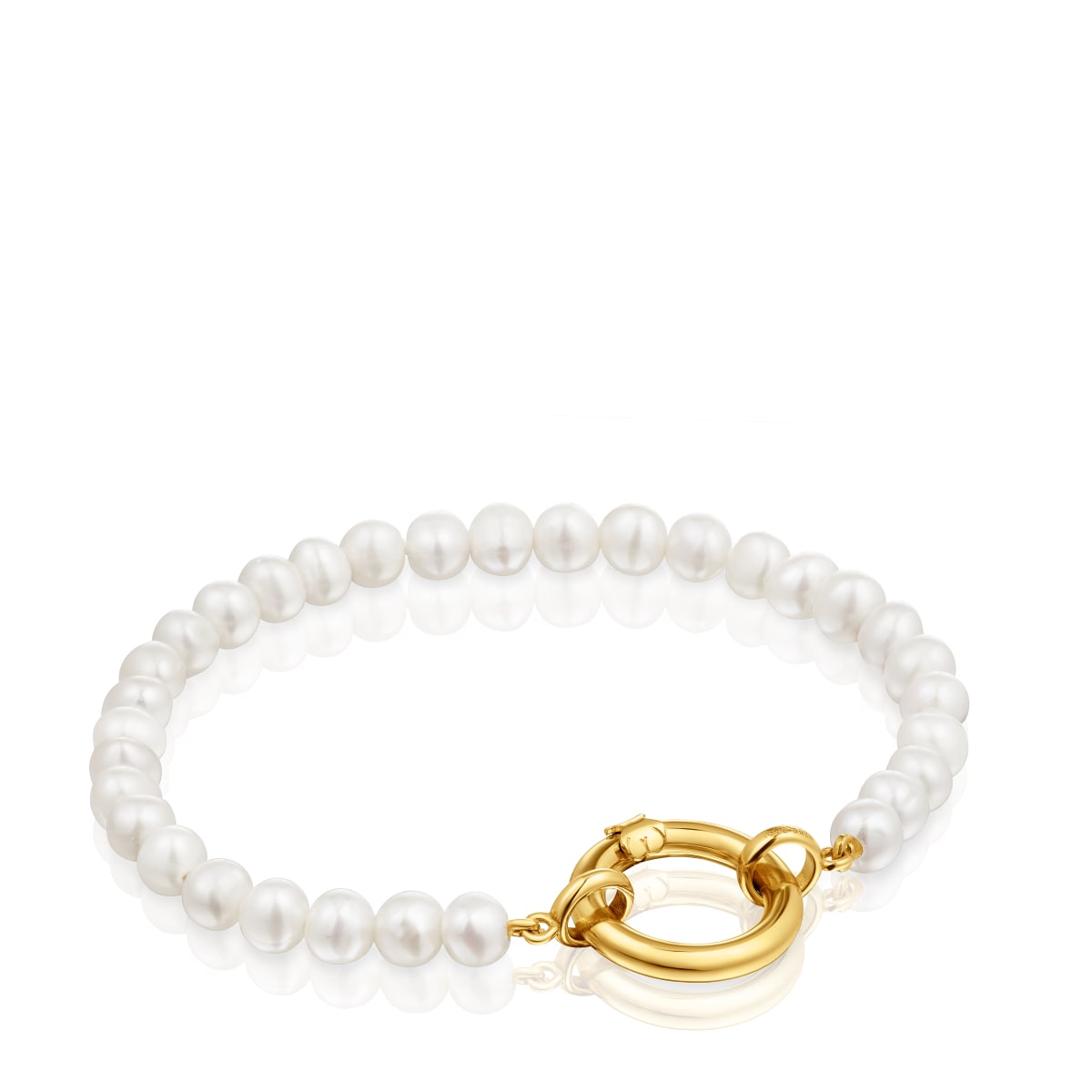Tous - Pulsera Con Perlas Cultivadas Y Baño De Oro De 18 Kt Sobre Plata Hold - Dorado