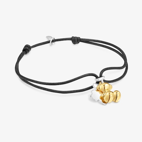 Pulsera bicolor de nylon con doble oso Bold Bear
