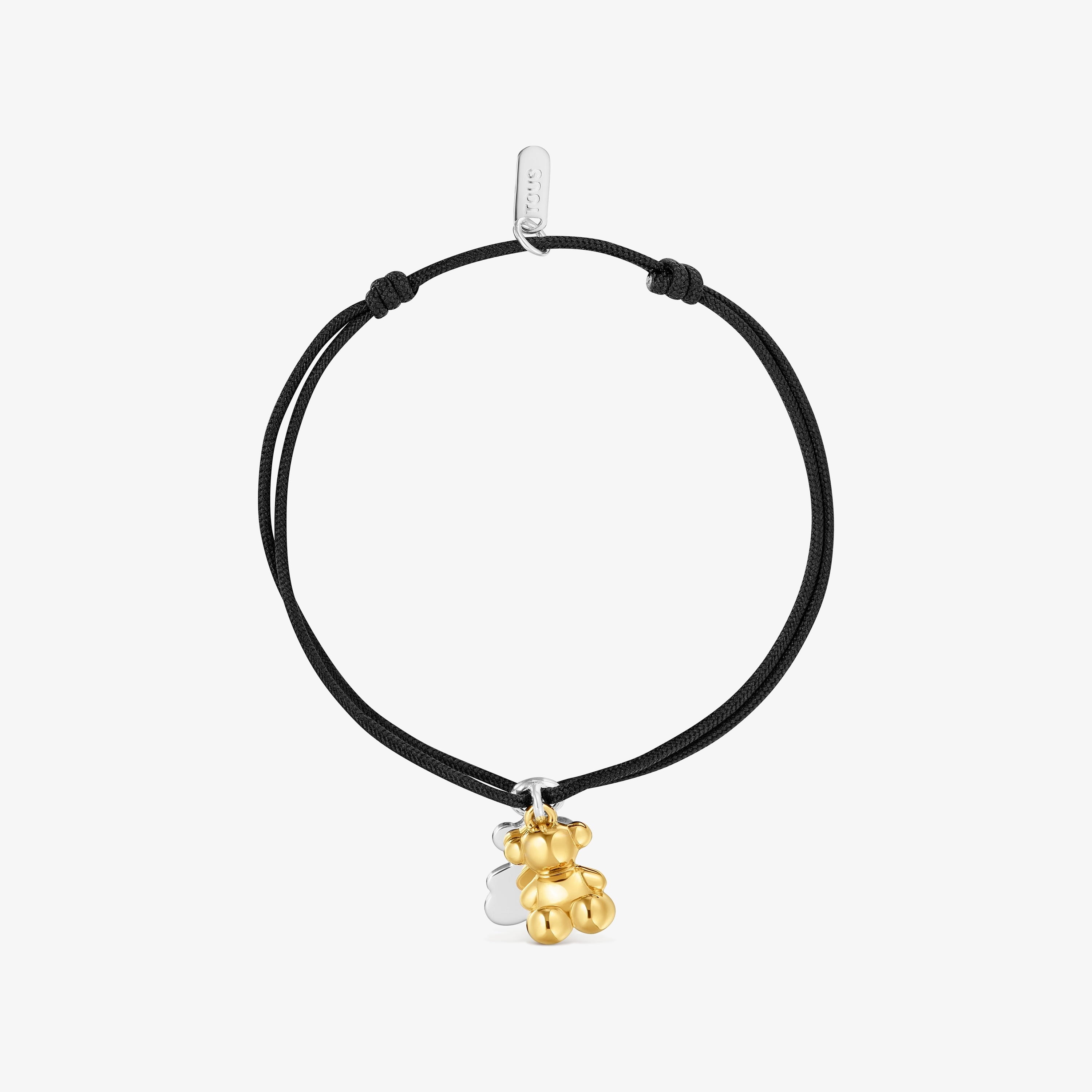 Two-tone nylon Bracelet with double bear Bold Bear