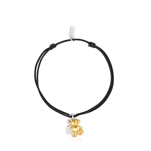 Pulsera bicolor de nylon con doble oso Bold Bear