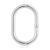 45 mm silver Ring Hold Oval