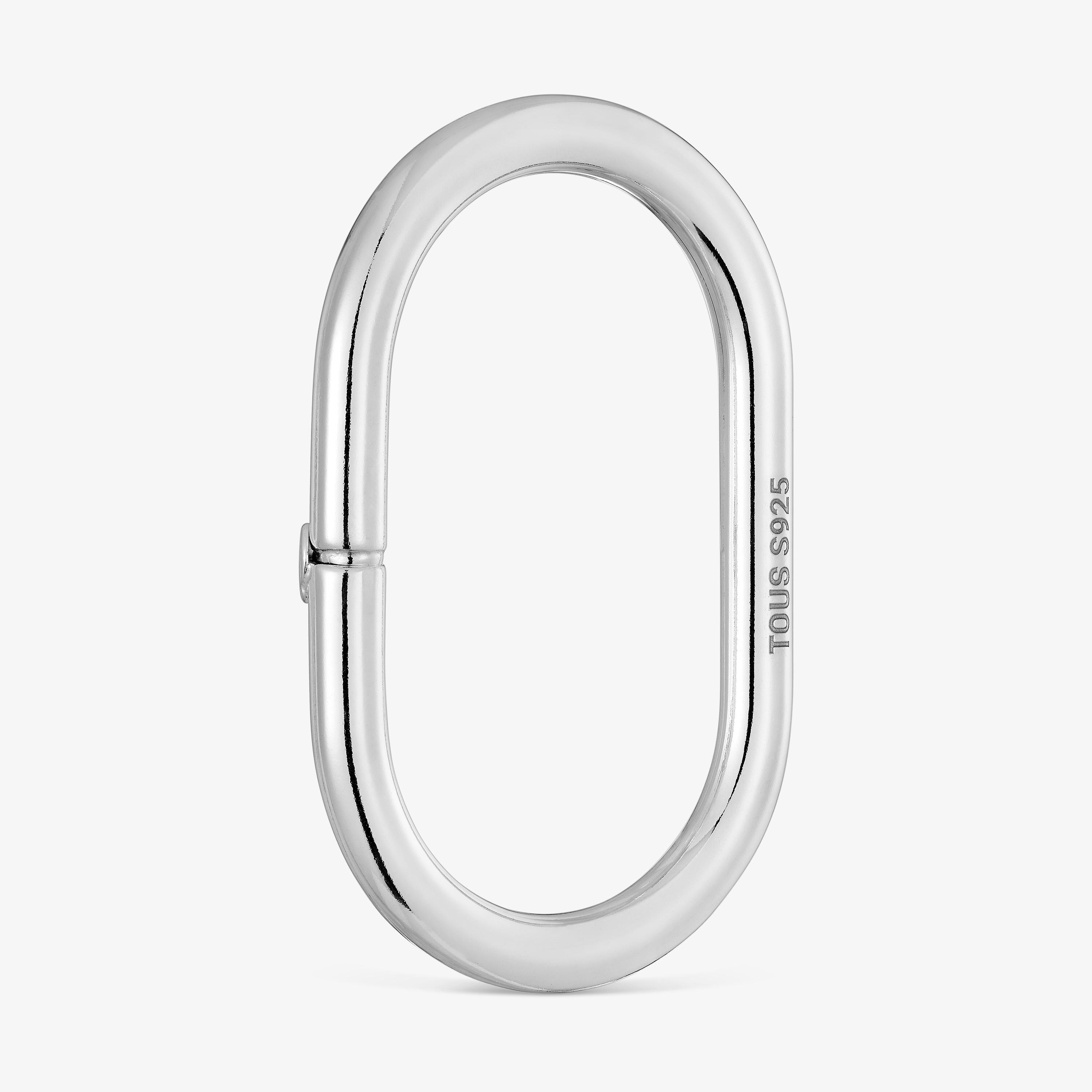 45 mm silver Ring Hold Oval