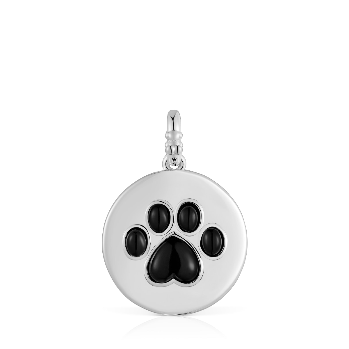 Tous - Colgante De Plata Y Huella De Ónix Medallions - Plateado