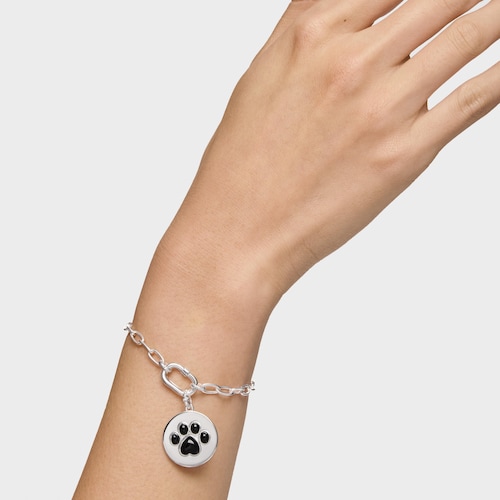 Colgante de plata y huella de ónix Medallions