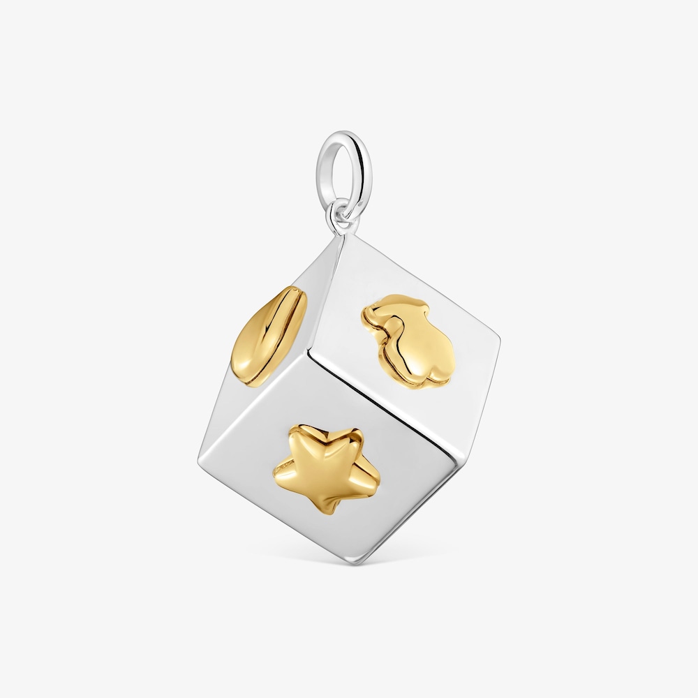 Dvoubarevn&yacute; Př&iacute;věsek ve tvaru kostky s&nbsp;motivy Medallions