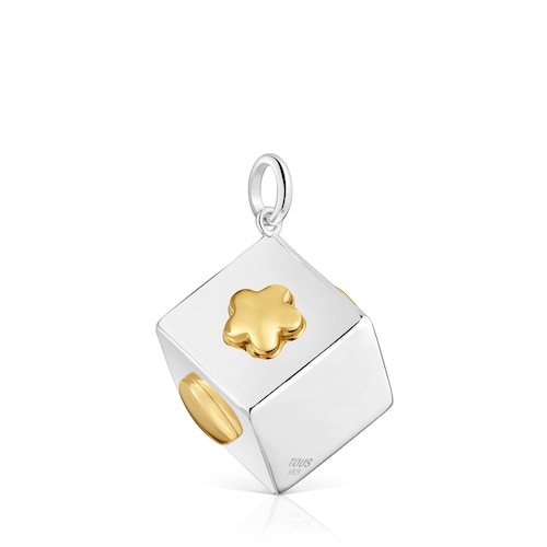 Two-tone dice Pendant with motifs Medallions