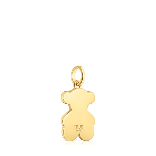 Colgante oso mecanizado con baño de oro 18 kt sobre plata Sweet Dolls