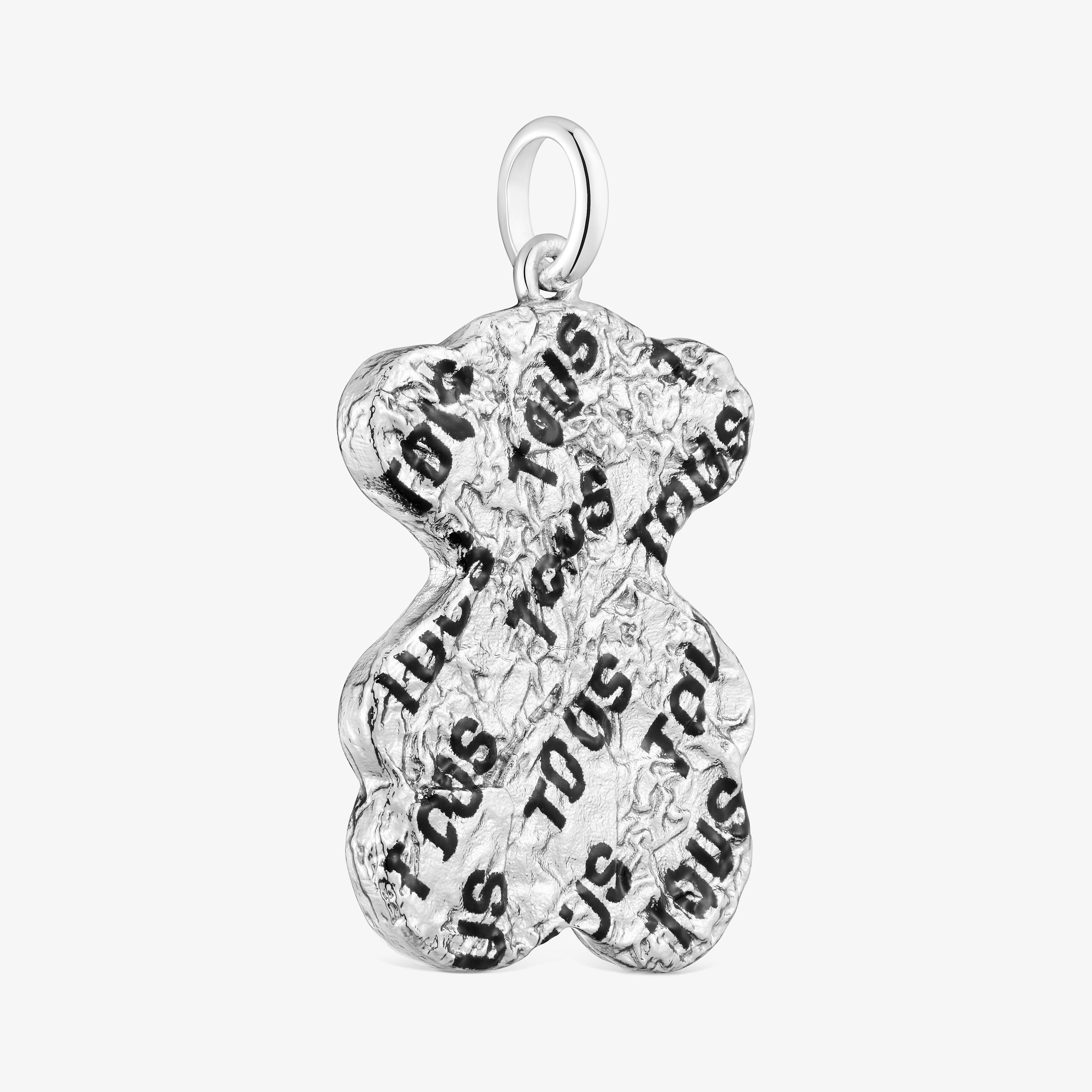 Silver and steel bear Pendant print Sweet Dolls