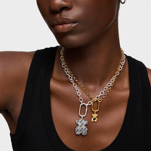 Colgante oso de plata y acero print Sweet Dolls